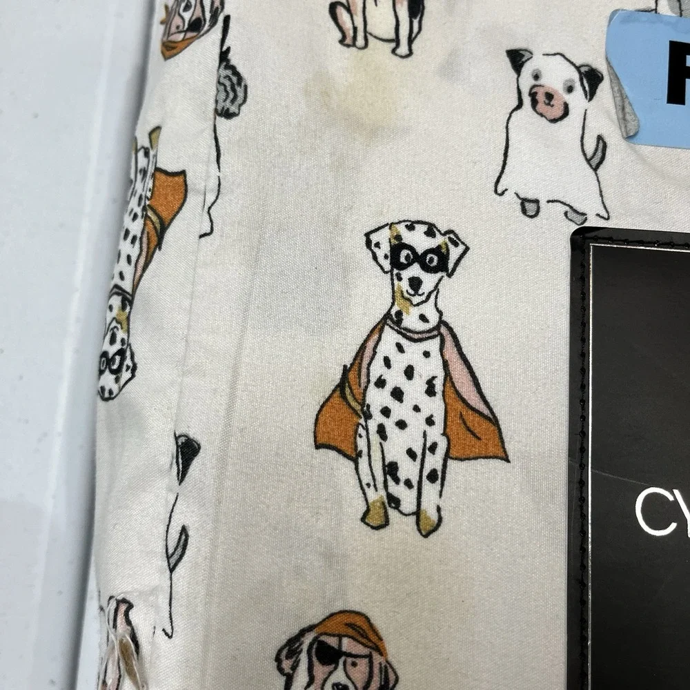 Cynthia Rowley Full Sheet Set Halloween Dogs Puppy Trick Or Treet Print 4 PC